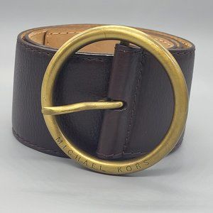 Michael Kors Wide Leather Belt